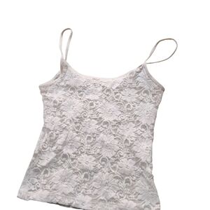 Old Navy White Lace Camisole with Spaghetti Straps